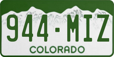 CO license plate 944MIZ
