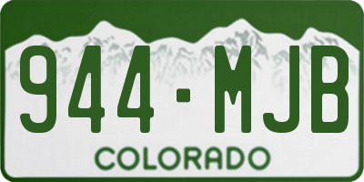CO license plate 944MJB