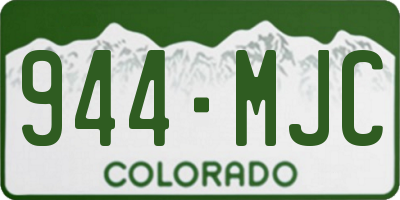 CO license plate 944MJC