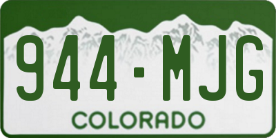 CO license plate 944MJG