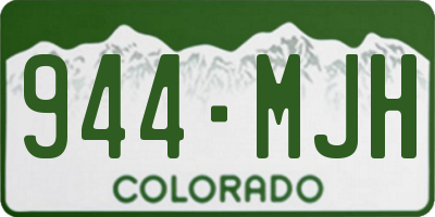 CO license plate 944MJH