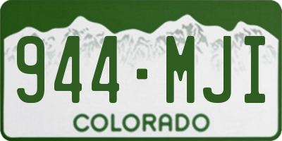 CO license plate 944MJI