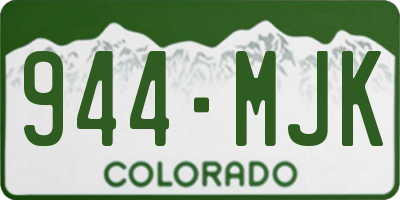 CO license plate 944MJK
