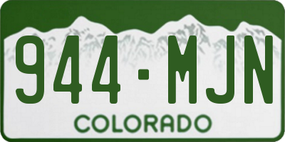 CO license plate 944MJN
