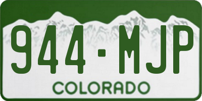 CO license plate 944MJP
