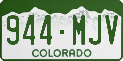 CO license plate 944MJV