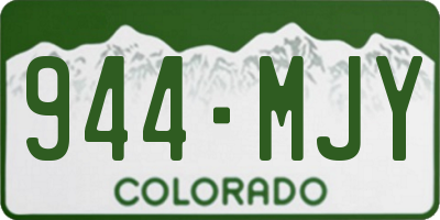 CO license plate 944MJY