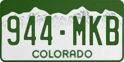 CO license plate 944MKB
