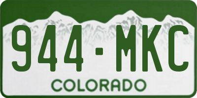 CO license plate 944MKC