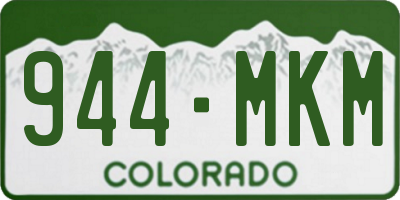 CO license plate 944MKM