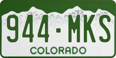 CO license plate 944MKS