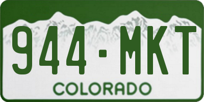 CO license plate 944MKT