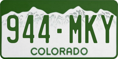 CO license plate 944MKY