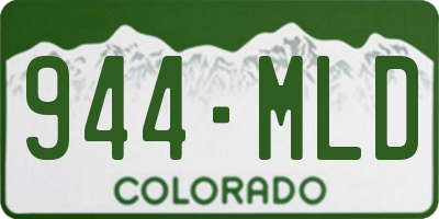 CO license plate 944MLD