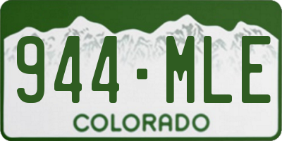 CO license plate 944MLE