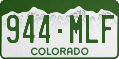 CO license plate 944MLF