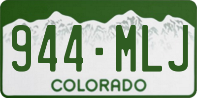 CO license plate 944MLJ