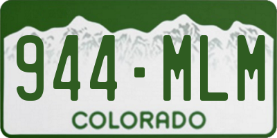 CO license plate 944MLM