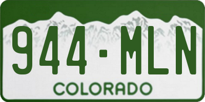 CO license plate 944MLN