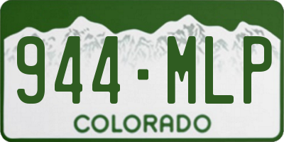 CO license plate 944MLP