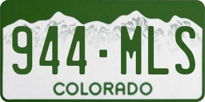 CO license plate 944MLS