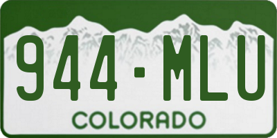 CO license plate 944MLU