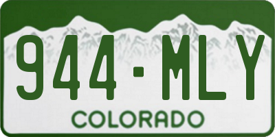 CO license plate 944MLY