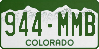 CO license plate 944MMB