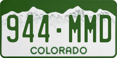 CO license plate 944MMD