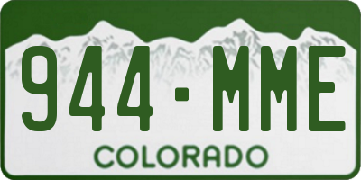 CO license plate 944MME