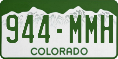 CO license plate 944MMH