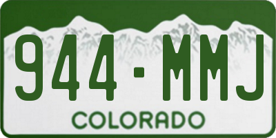 CO license plate 944MMJ