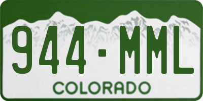 CO license plate 944MML