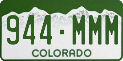 CO license plate 944MMM