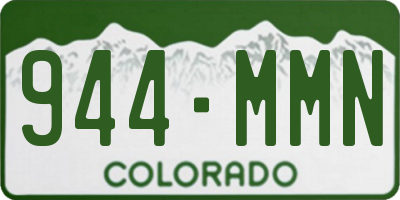 CO license plate 944MMN