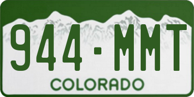 CO license plate 944MMT