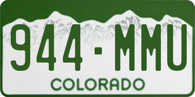 CO license plate 944MMU