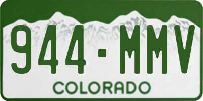 CO license plate 944MMV