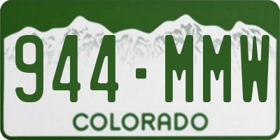 CO license plate 944MMW
