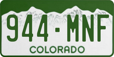 CO license plate 944MNF