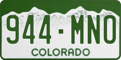CO license plate 944MNO