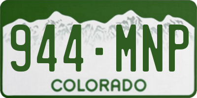CO license plate 944MNP