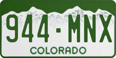 CO license plate 944MNX