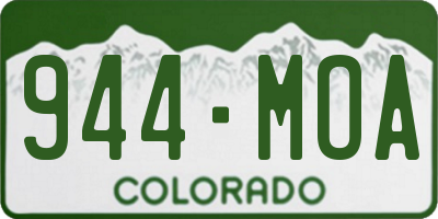 CO license plate 944MOA