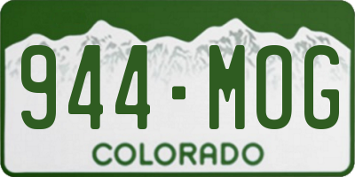CO license plate 944MOG