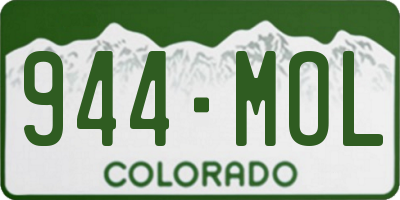 CO license plate 944MOL