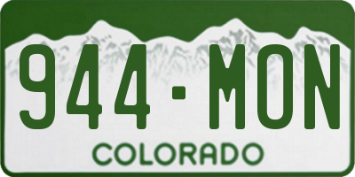 CO license plate 944MON