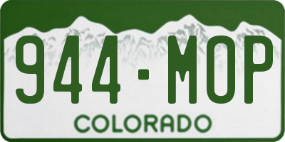 CO license plate 944MOP