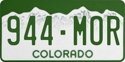 CO license plate 944MOR