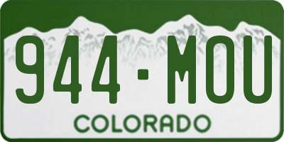 CO license plate 944MOU